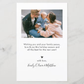 予算5エレガントフォトコラージクリスマスカード (裏面)