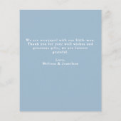 予算5エレガントフォトコラージュ男の赤ちゃんありがとうございました (裏面)