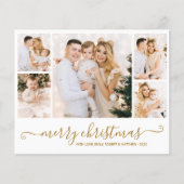 予算5フォトコラージクリスマスホリデーフライヤー チラシ (正面)