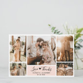 予算5フォトコラージュ結婚のサンキューカード (スタンド正面)