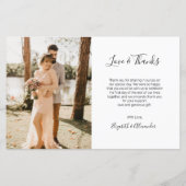 予算5フォトコラージュ結婚のサンキューカード (裏面)