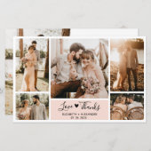 予算5フォトコラージュ結婚のサンキューカード (正面/裏面)