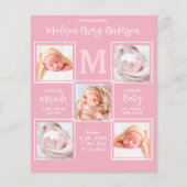 予算5モダン写真コラージュ赤ちゃん女の子ありがとう (正面)