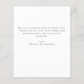 予算5モダン写真誕生統計ベビーあり (裏面)