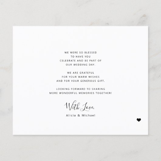 予算5写真モダンコラージュ結婚の感謝していあなた チラシ (裏面)