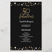 予算50と素晴らしい50番目の誕生日プログラム (裏面)