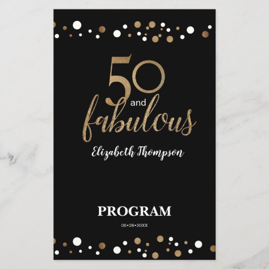 予算50と素晴らしい50番目の誕生日プログラム (正面)