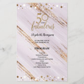 予算50と素晴らしい50番目の誕生日プログラム (裏面)