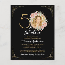 予算50と素晴らしい50th誕生日ブラックフォト