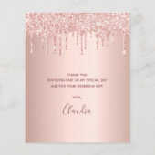 予算50バラ金ゴールド感謝していグリッター (裏面)