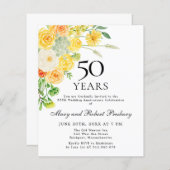 予算50周年記念イエローフローラ招待状 (正面/裏面)