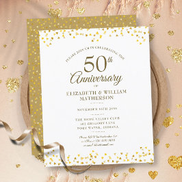 予算50周年記念ゴールドハートの招待状