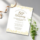 予算50周年記念ゴールドハートの招待状