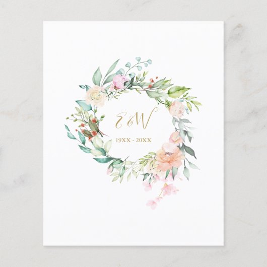 予算50周年記念ハートフローラ招待状 (裏面)