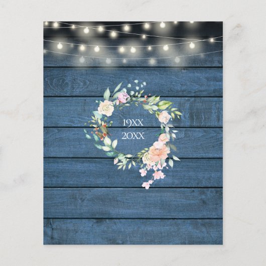 予算50周年記念素朴フローラ招待状 (裏面)