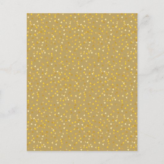 予算50周年記念金ゴールドハート招待状 (裏面)