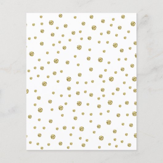 予算50周年記念 – 金ゴールド&ホワイト招待状 チラシ (裏面)