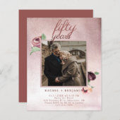 予算50年結婚記念バラ金ゴールド (正面/裏面)