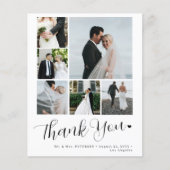 予算6フォトコラージュ結婚のサンキューカード チラシ (正面)