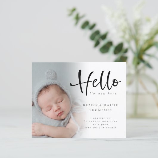 予算6フォトベビーガールボーイハロー誕生発表 (スタンド正面)