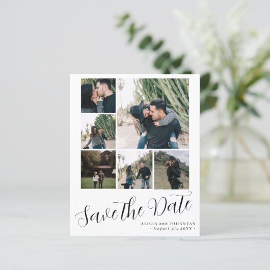 予算6写真数々のコラージュ結婚式の日付を保存 (スタンド正面)