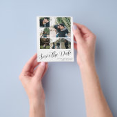 予算6写真数々のコラージュ結婚式の日付を保存 チラシ (手)