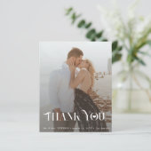 予算6枚の写真コラージュ結婚式感謝カード (スタンド正面)