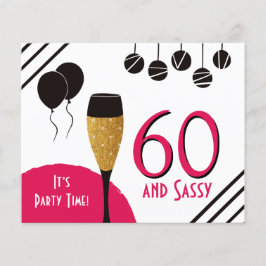 予算60サッシピンクアートブラック金ゴールド招待状