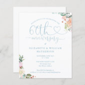 予算60周年記念ハートフローラ招待状 (正面/裏面)