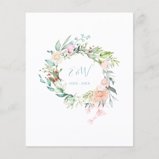 予算60周年記念ハートフローラ招待状 (裏面)