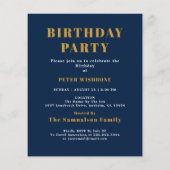 予算60th誕生日招待状1963名写真 チラシ (裏面)