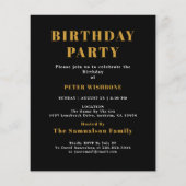 予算60th誕生日招待状1963名前Photo Fl チラシ (裏面)