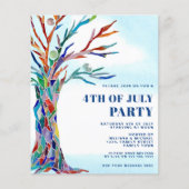 予算7月4日パーティの招待状 チラシ (正面)