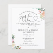 予算70周年記念ハートフローラ招待状 (正面/裏面)