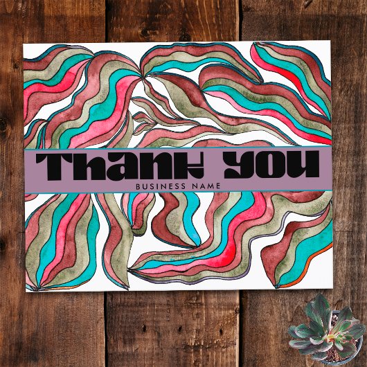 予算70s Groovyティール（緑がかった色）ピンクビジネスオーダーの挿入