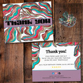 予算70s Groovyティール（緑がかった色）ピンクビジネスオーダーの挿入