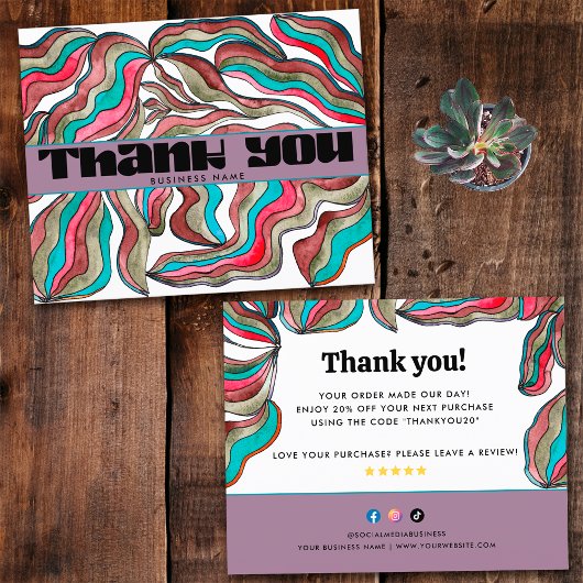 予算70s Groovyティール(緑がかった色)ピンクビジネスオーダーの挿入