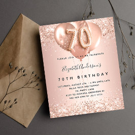 予算70th誕生日バラ金ゴールドバルーンへの招待