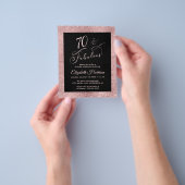 予算70th誕生日パーティーエレガントバラ金ゴールド チラシ (手)