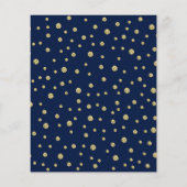 予算70th誕生日パーティー – 金ゴールド海軍招待状 チラシ (裏面)