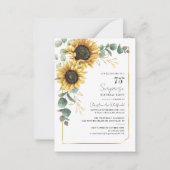 予算75th誕生日ひまわりユーカリパーティー ノートカード (正面)