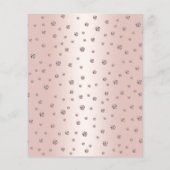 予算80th誕生日パーティー – バラ金ゴールド招待状 チラシ (裏面)