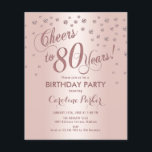 予算80th誕生日パーティー – バラ金ゴールド招待状 チラシ<br><div class="desc">予算80th誕生日パーティー招待フライヤー。エレガントグリッターバラフェイク金ゴールドとフォイル効果を持つデザイン。スパークリーグリッターダイヤモンド紙吹雪スタイリッシュとスクリプトフォント招待状カード。Glam赤面ピンクと白。応援80年！さらにカスタマイズするもし必要がある場合はメッセージを表示する。***このデザインは非常に薄いフライヤー紙に印刷され、封筒が付いていないことに注意し来てください。予算招待状に最適。同じもしデザインが厚い紙をお探しの場合は、当社の店をご覧ください。</div>