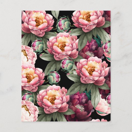 予算80th誕生日ムーディフローラ招待状 (裏面)