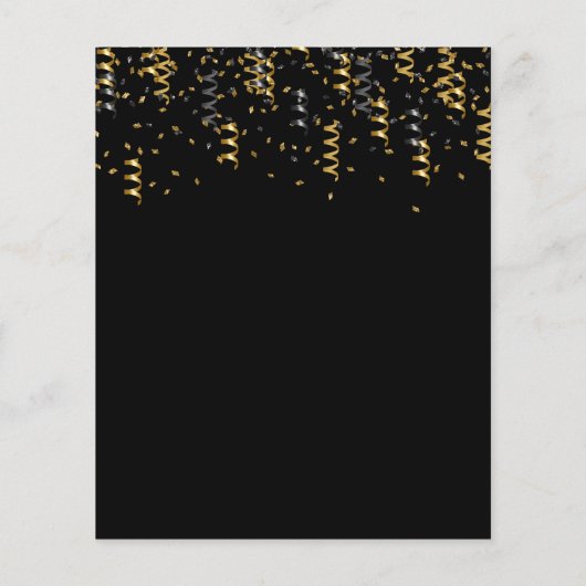 予算90th誕生日ブラック金ゴールドヒョウ招待 (裏面)
