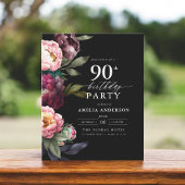 予算90th誕生日ムーディフローラ招待状