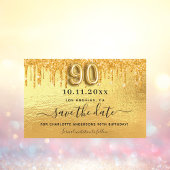 予算90th誕生日金ゴールドグリッター日付を保存