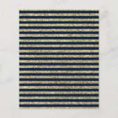 予算90th誕生日 – 海軍金ゴールド任意の年の招待状 チラシ (裏面)