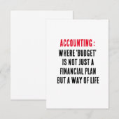 「予算」が単なる金融ではない会計 サンキューカード (正面/裏面)