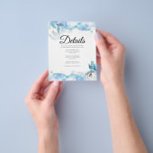 予算/エレガントなウェディング詳細カード。フライヤー チラシ (手)